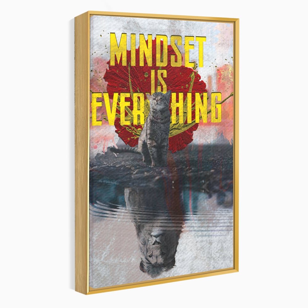 Tablou Canvas Premium LuxCanva® B1026 Mindset Is Everything , Citate, Viata, Inspirational, Motivational, Culori Vibrante