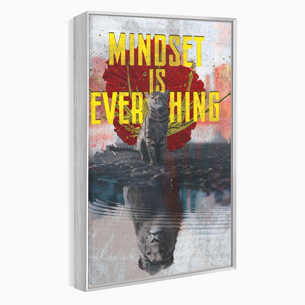 Tablou Canvas Premium LuxCanva® B1026 Mindset Is Everything , Citate, Viata, Inspirational, Motivational, Culori Vibrante