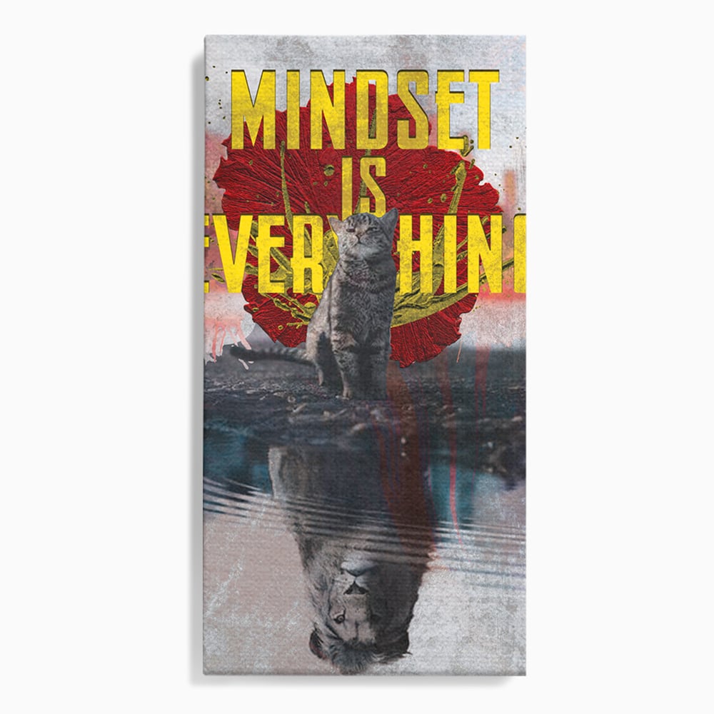 Tablou Canvas Premium LuxCanva® B1026 Mindset Is Everything , Citate, Viata, Inspirational, Motivational, Culori Vibrante