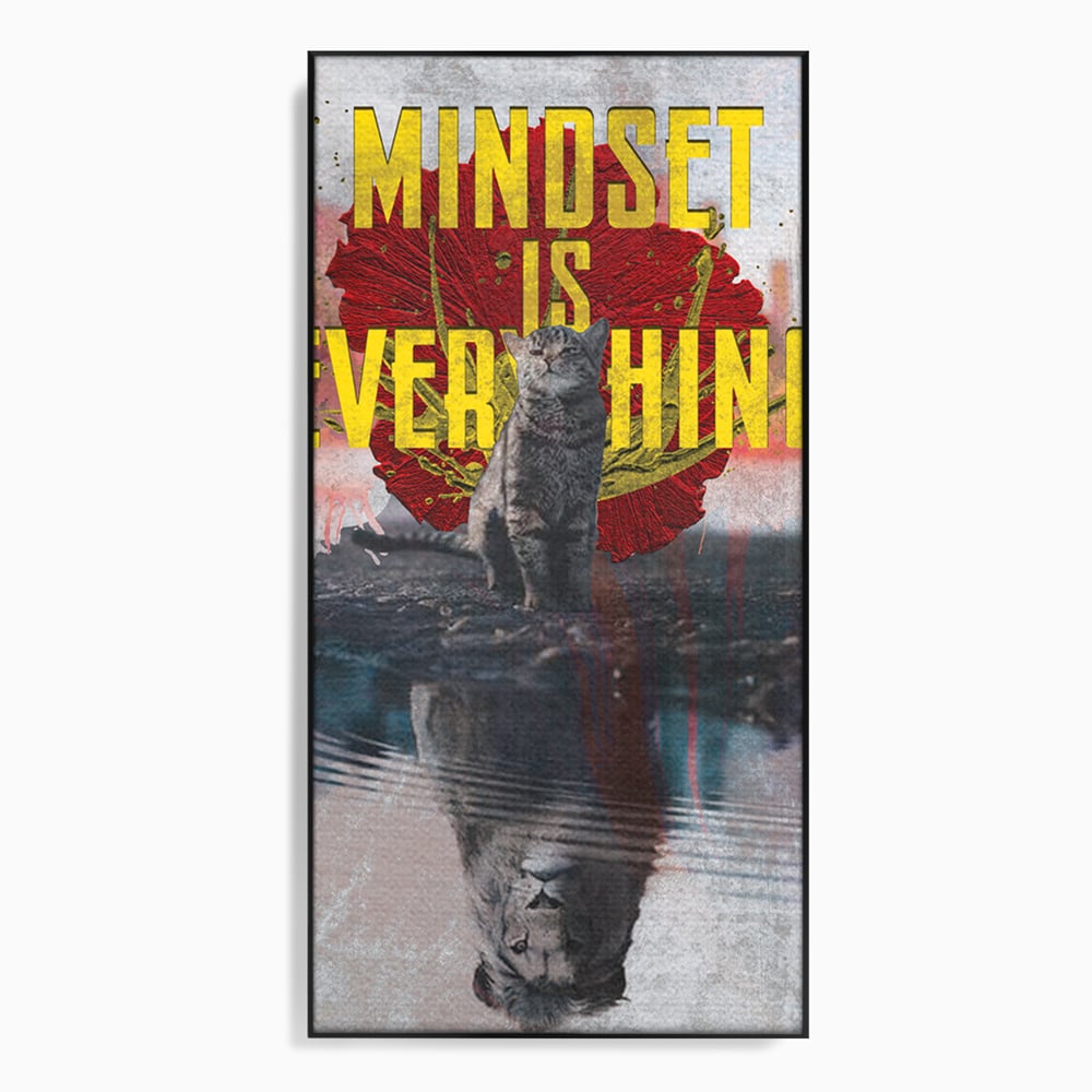 Tablou Canvas Premium LuxCanva® B1026 Mindset Is Everything , Citate, Viata, Inspirational, Motivational, Culori Vibrante