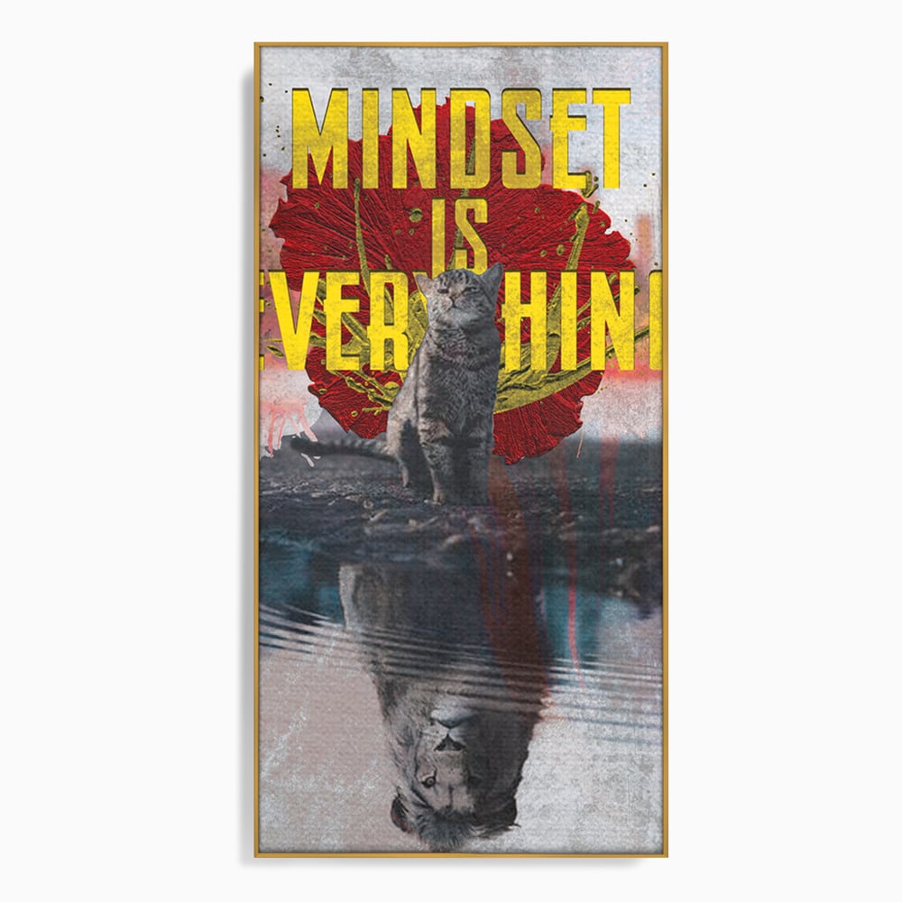 Tablou Canvas Premium LuxCanva® B1026 Mindset Is Everything , Citate, Viata, Inspirational, Motivational, Culori Vibrante