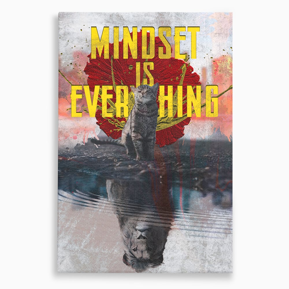 Tablou Canvas Premium LuxCanva® B1026 Mindset Is Everything , Citate, Viata, Inspirational, Motivational, Culori Vibrante