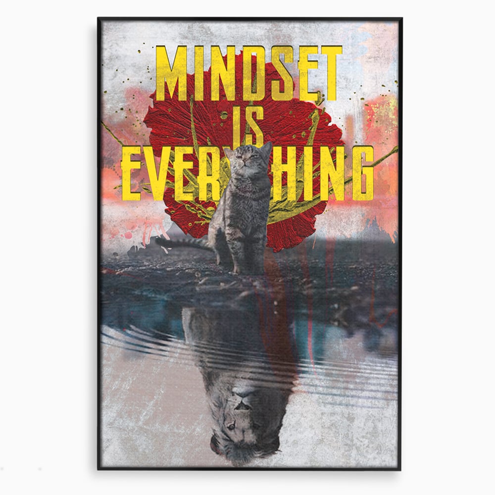 Tablou Canvas Premium LuxCanva® B1026 Mindset Is Everything , Citate, Viata, Inspirational, Motivational, Culori Vibrante