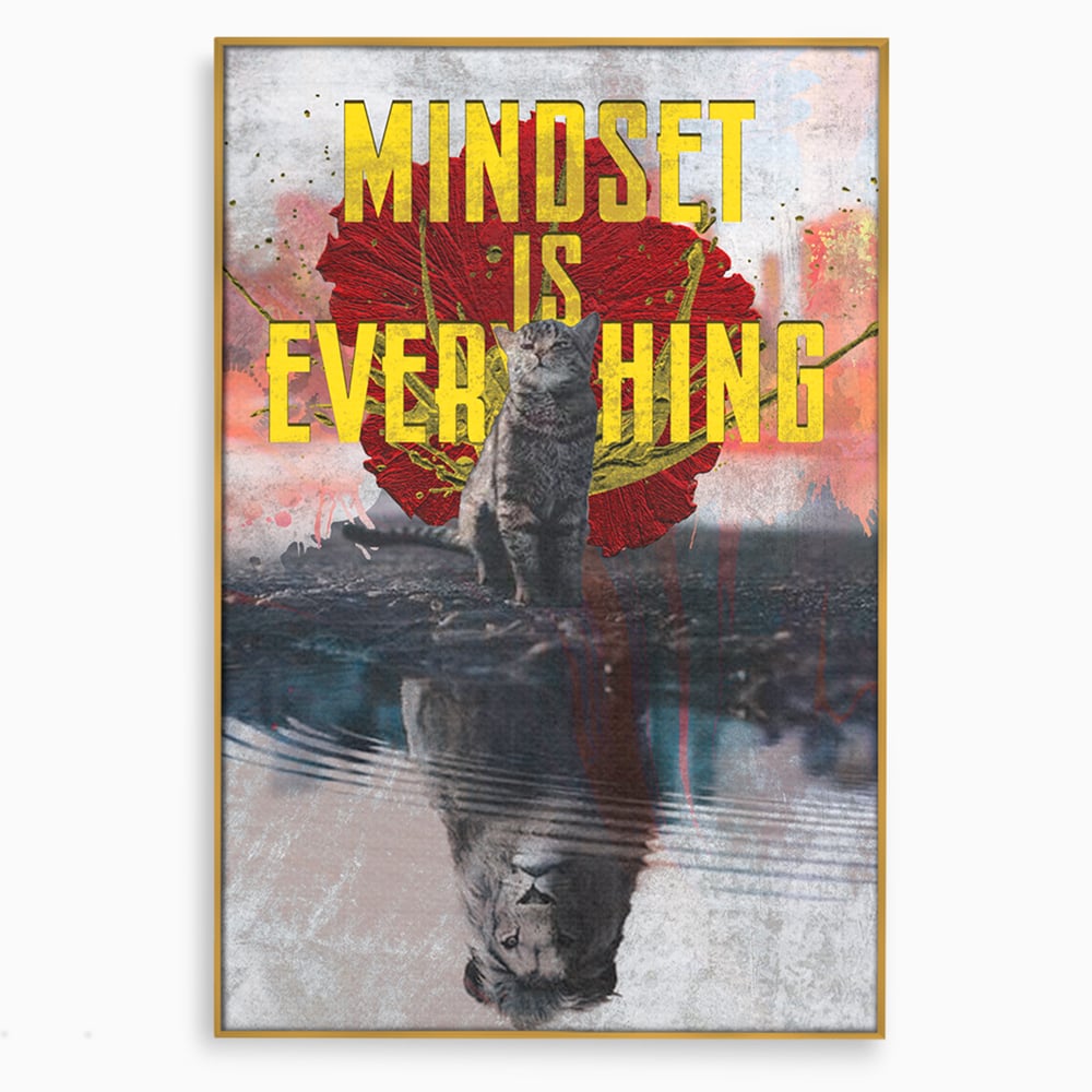 Tablou Canvas Premium LuxCanva® B1026 Mindset Is Everything , Citate, Viata, Inspirational, Motivational, Culori Vibrante