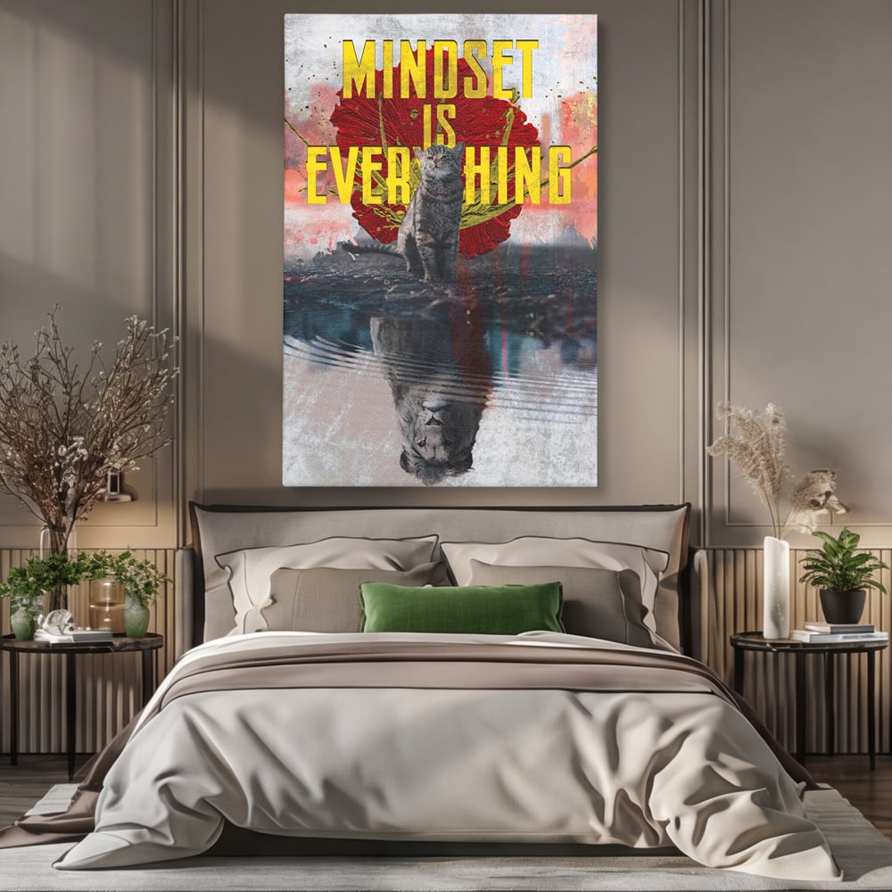 Tablou Canvas Premium LuxCanva® B1026 Mindset Is Everything , Citate, Viata, Inspirational, Motivational, Culori Vibrante