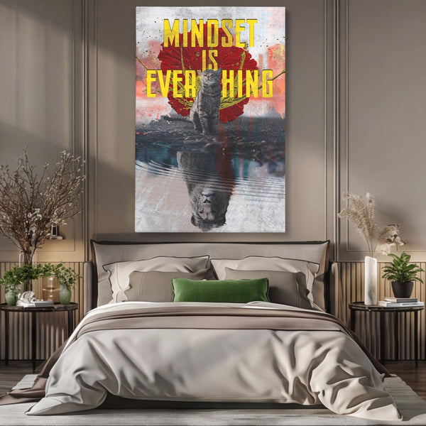 Tablou Canvas Premium LuxCanva® B1026 Mindset Is Everything , Citate, Viata, Inspirational, Motivational, Culori Vibrante