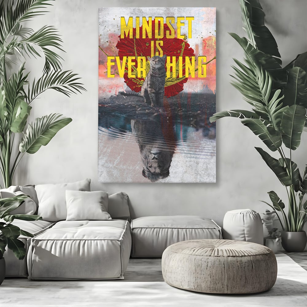Tablou Canvas Premium LuxCanva® B1026 Mindset Is Everything , Citate, Viata, Inspirational, Motivational, Culori Vibrante