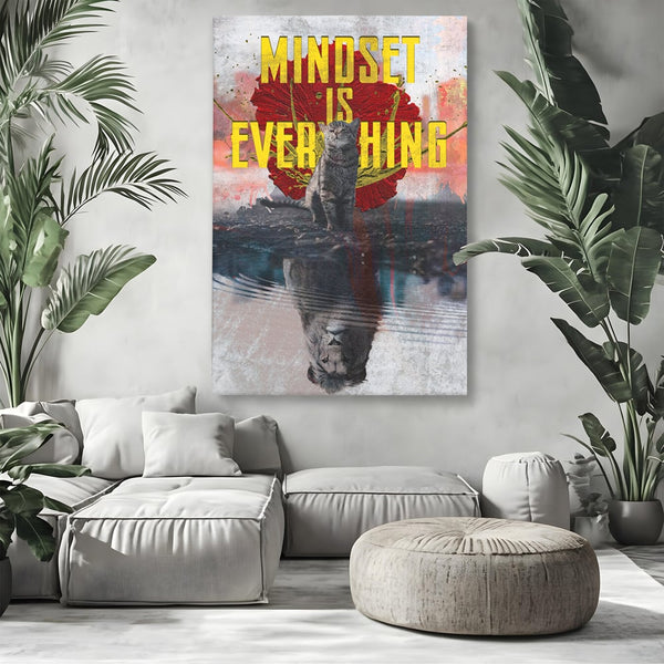 Tablou Canvas Premium LuxCanva® B1026 Mindset Is Everything , Citate, Viata, Inspirational, Motivational, Culori Vibrante