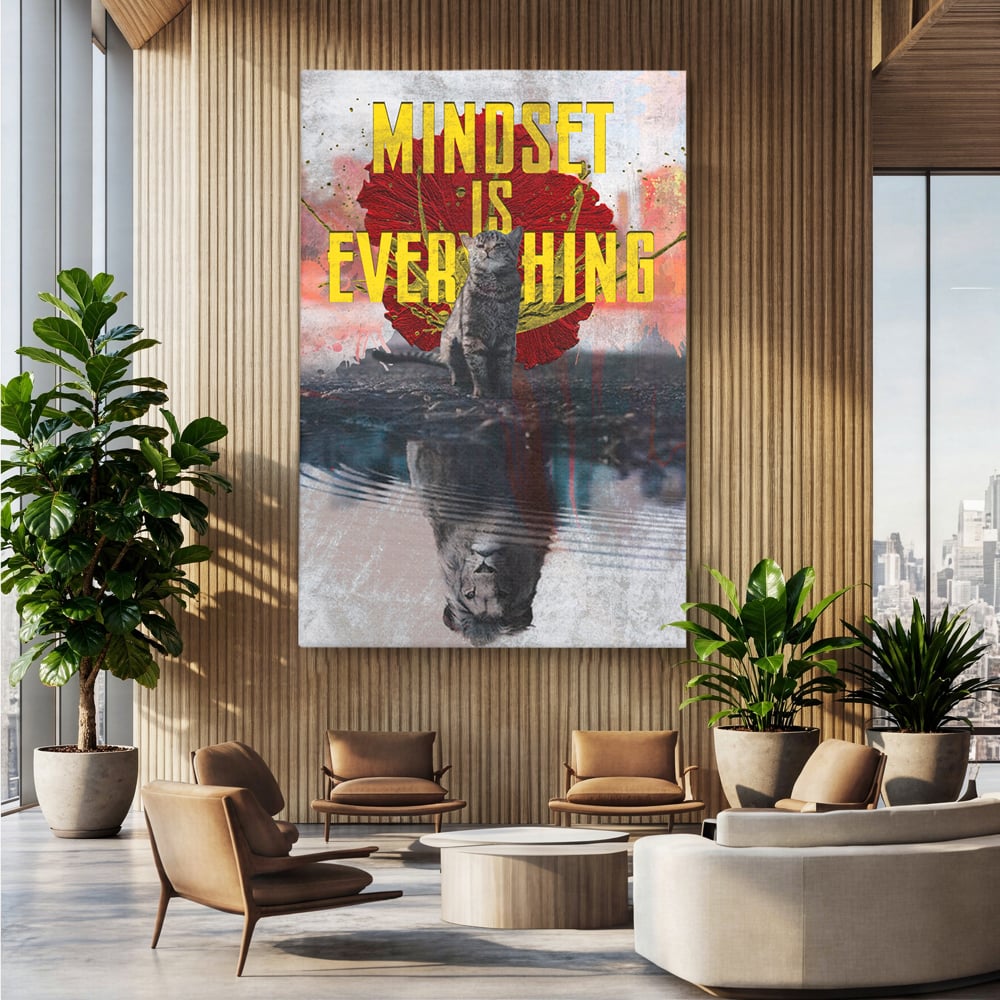 Tablou Canvas Premium LuxCanva® B1026 Mindset Is Everything , Citate, Viata, Inspirational, Motivational, Culori Vibrante