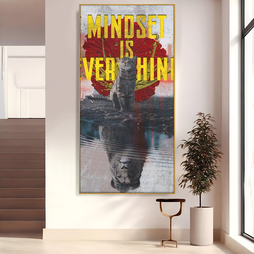 Tablou Canvas Premium LuxCanva® B1026 Mindset Is Everything , Citate, Viata, Inspirational, Motivational, Culori Vibrante