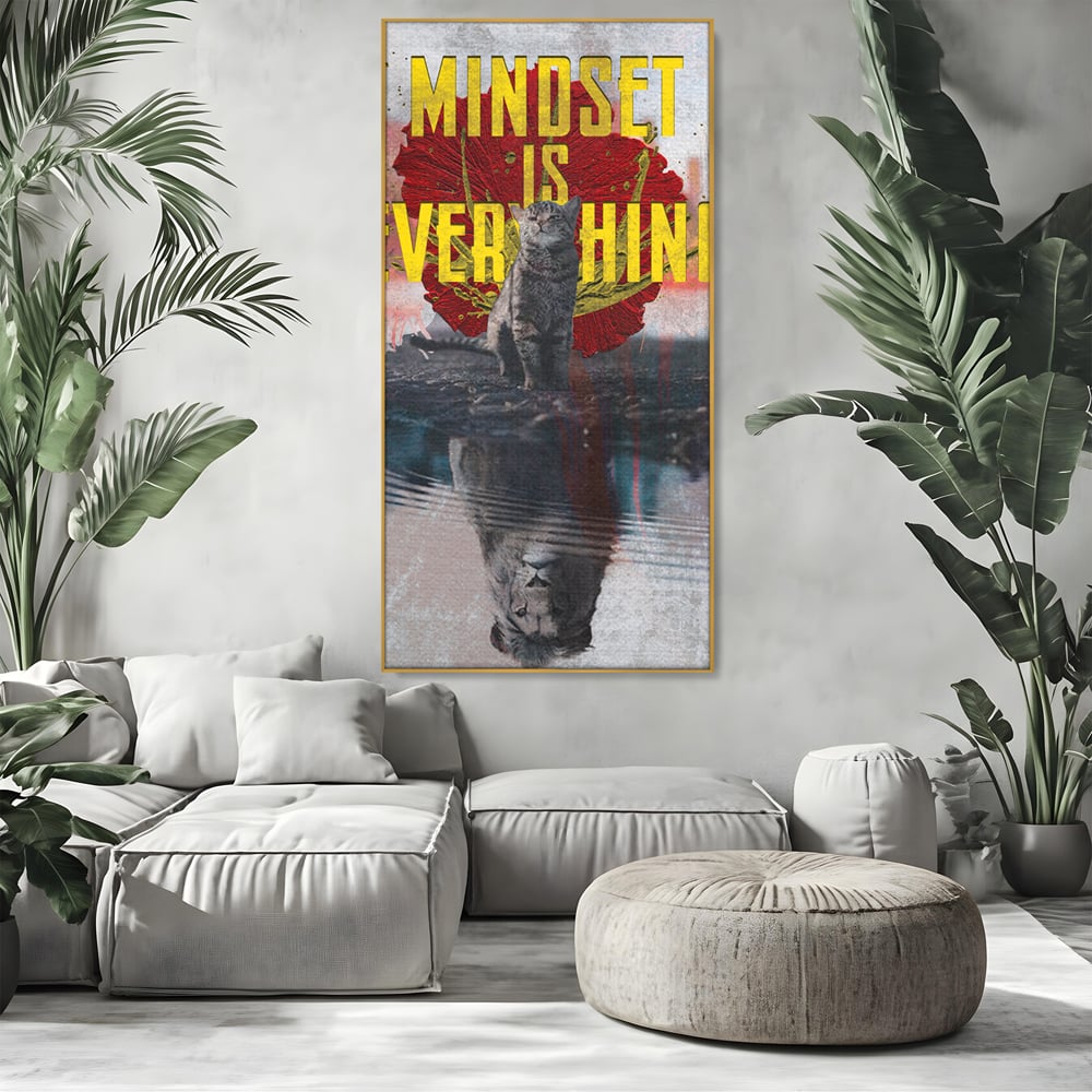 Tablou Canvas Premium LuxCanva® B1026 Mindset Is Everything , Citate, Viata, Inspirational, Motivational, Culori Vibrante