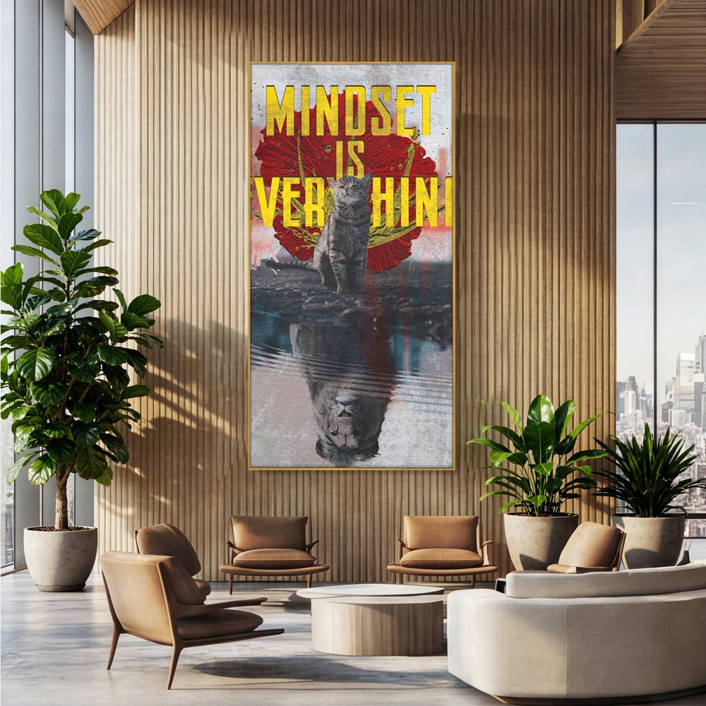 Tablou Canvas Premium LuxCanva® B1026 Mindset Is Everything , Citate, Viata, Inspirational, Motivational, Culori Vibrante