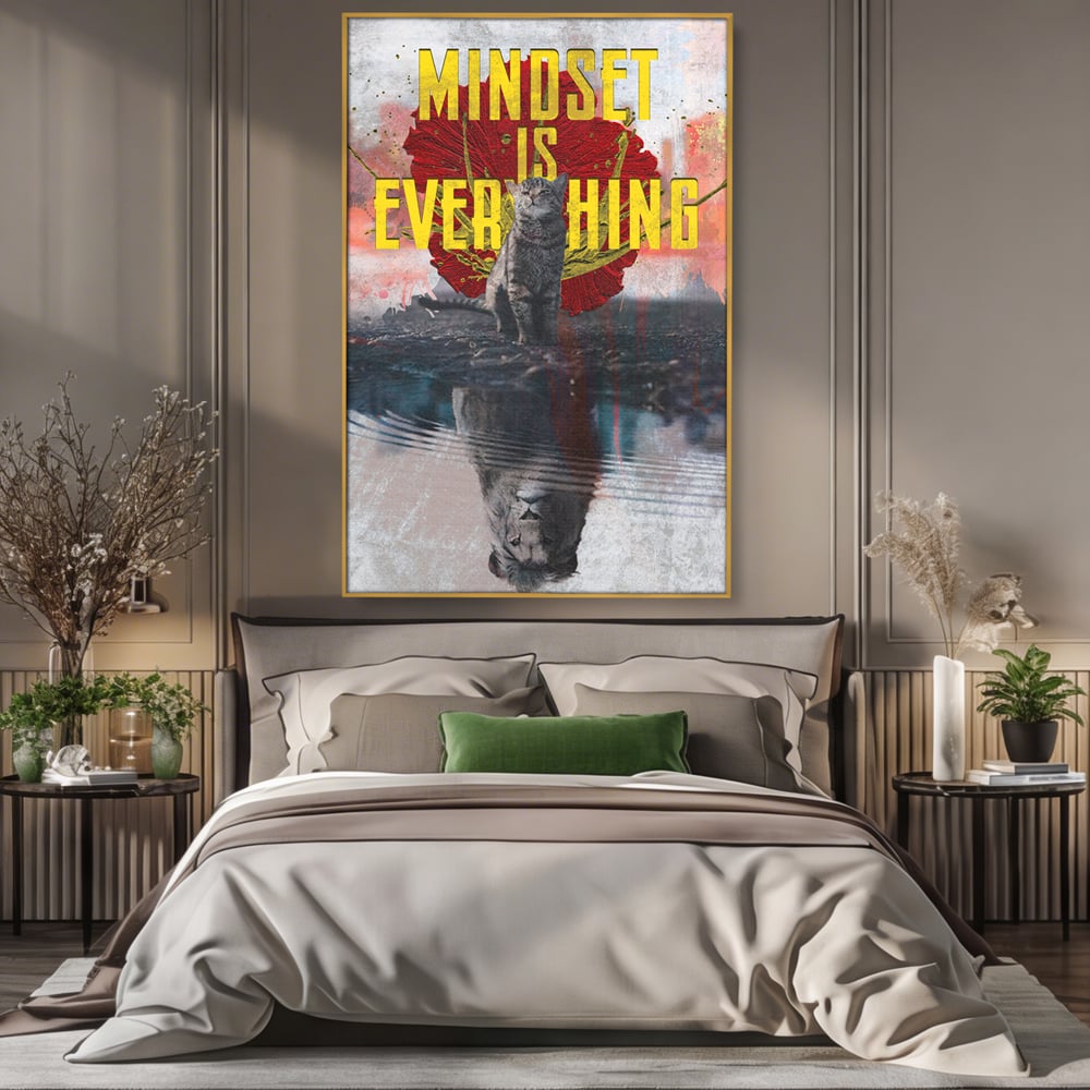 Tablou Canvas Premium LuxCanva® B1026 Mindset Is Everything , Citate, Viata, Inspirational, Motivational, Culori Vibrante