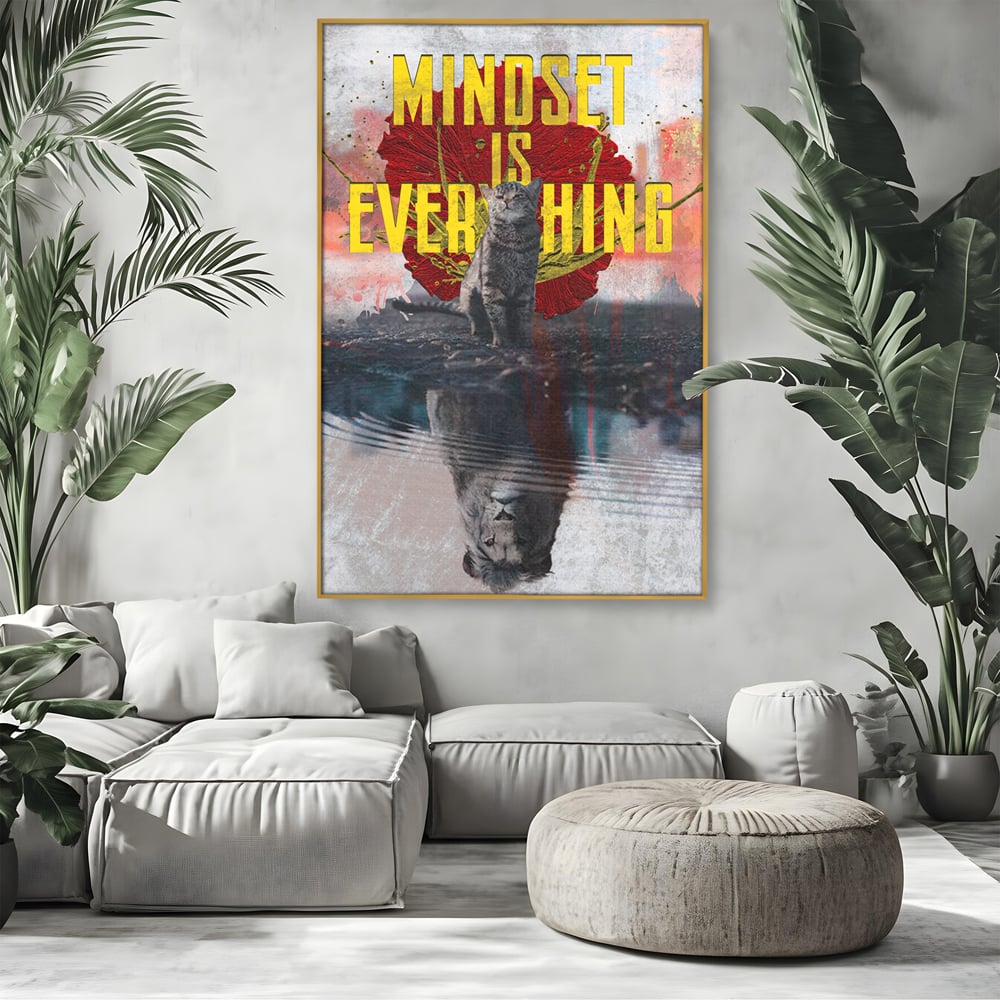 Tablou Canvas Premium LuxCanva® B1026 Mindset Is Everything , Citate, Viata, Inspirational, Motivational, Culori Vibrante