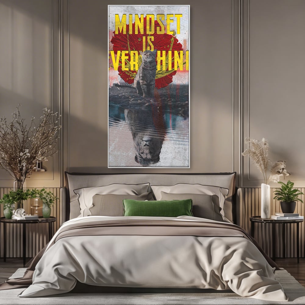 Tablou Canvas Premium LuxCanva® B1026 Mindset Is Everything , Citate, Viata, Inspirational, Motivational, Culori Vibrante