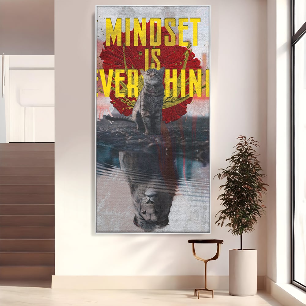 Tablou Canvas Premium LuxCanva® B1026 Mindset Is Everything , Citate, Viata, Inspirational, Motivational, Culori Vibrante