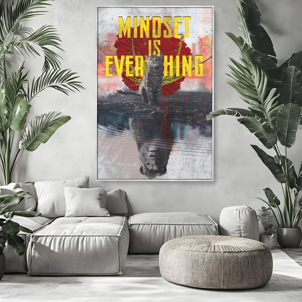 Tablou Canvas Premium LuxCanva® B1026 Mindset Is Everything , Citate, Viata, Inspirational, Motivational, Culori Vibrante