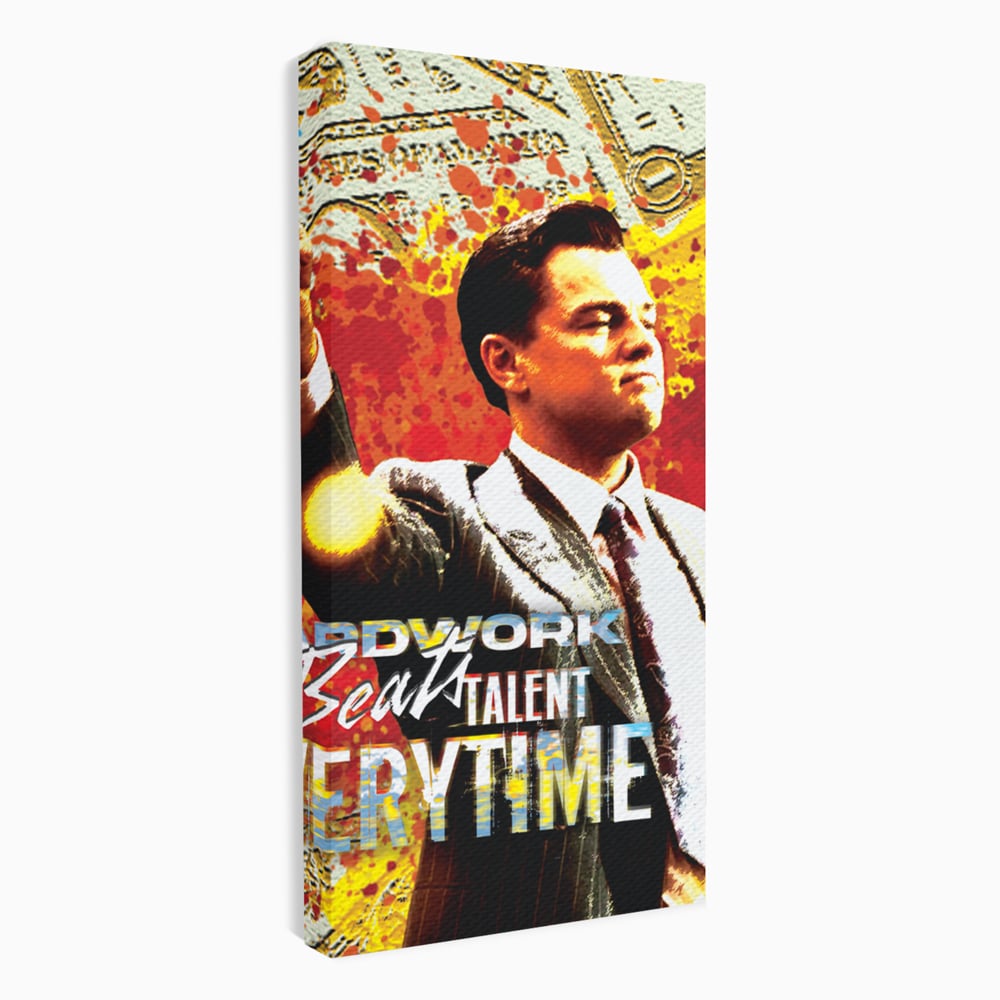 Tablou Canvas Premium LuxCanva® B1027, Wall Street ,  Decorativ, Film American, DiCaprio, Motivational, Culori Vibrante