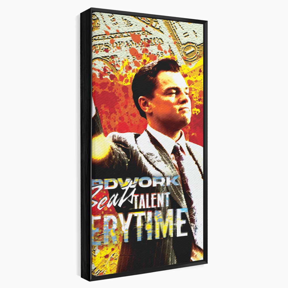 Tablou Canvas Premium LuxCanva® B1027, Wall Street ,  Decorativ, Film American, DiCaprio, Motivational, Culori Vibrante