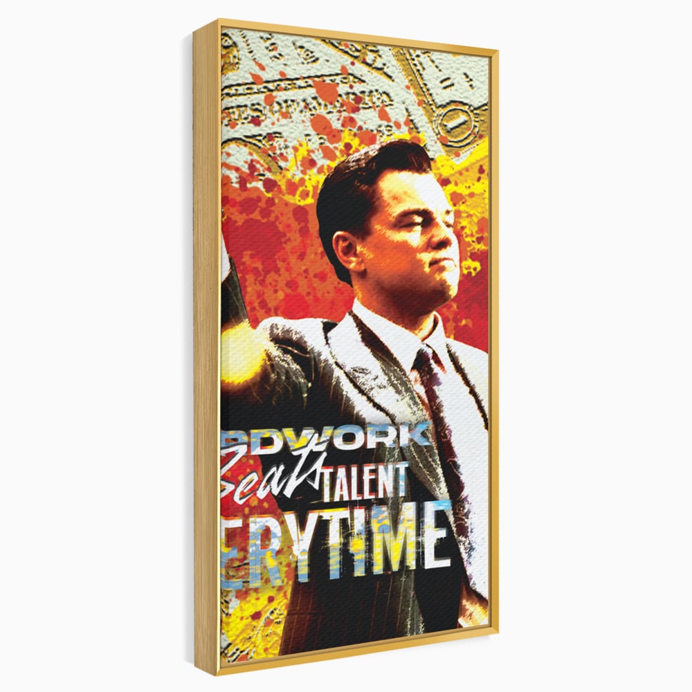 Tablou Canvas Premium LuxCanva® B1027, Wall Street ,  Decorativ, Film American, DiCaprio, Motivational, Culori Vibrante