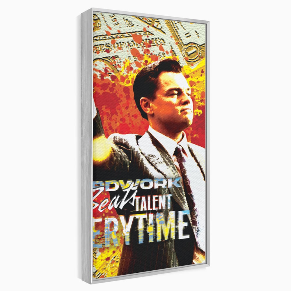 Tablou Canvas Premium LuxCanva® B1027, Wall Street ,  Decorativ, Film American, DiCaprio, Motivational, Culori Vibrante