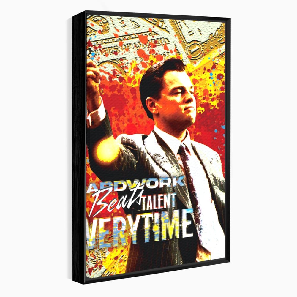 Tablou Canvas Premium LuxCanva® B1027, Wall Street ,  Decorativ, Film American, DiCaprio, Motivational, Culori Vibrante