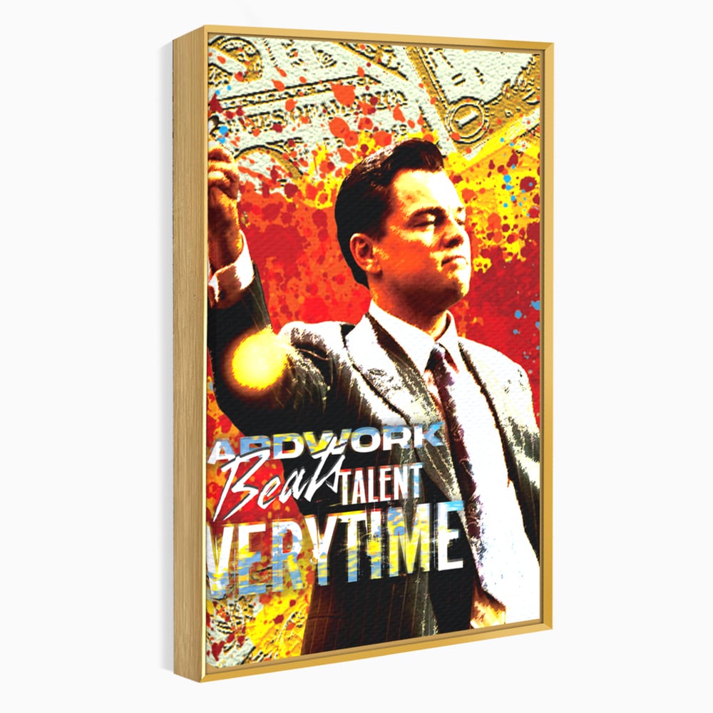 Tablou Canvas Premium LuxCanva® B1027, Wall Street ,  Decorativ, Film American, DiCaprio, Motivational, Culori Vibrante
