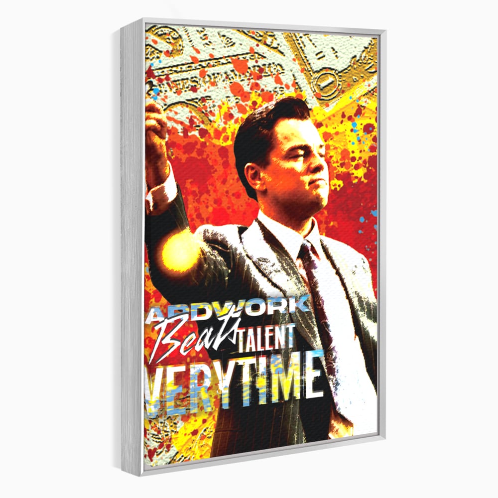 Tablou Canvas Premium LuxCanva® B1027, Wall Street ,  Decorativ, Film American, DiCaprio, Motivational, Culori Vibrante