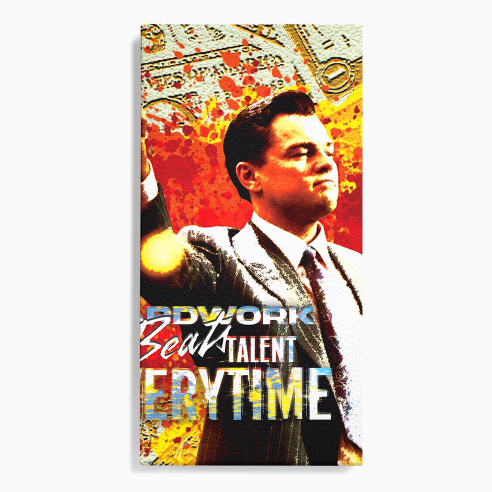 Tablou Canvas Premium LuxCanva® B1027, Wall Street ,  Decorativ, Film American, DiCaprio, Motivational, Culori Vibrante