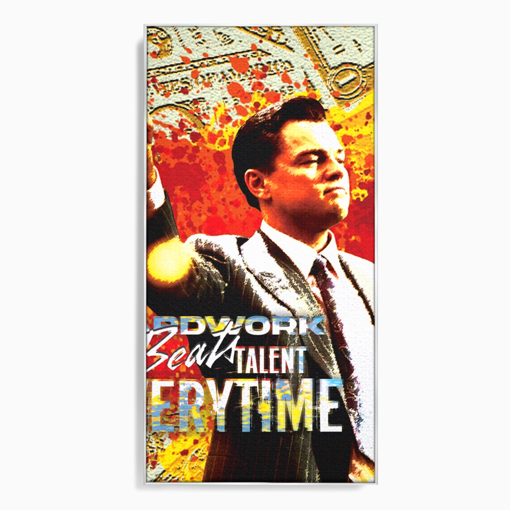Tablou Canvas Premium LuxCanva® B1027, Wall Street ,  Decorativ, Film American, DiCaprio, Motivational, Culori Vibrante