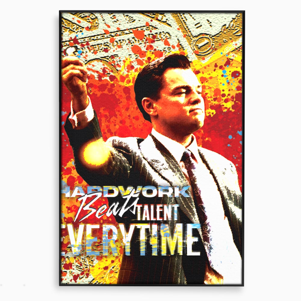 Tablou Canvas Premium LuxCanva® B1027, Wall Street ,  Decorativ, Film American, DiCaprio, Motivational, Culori Vibrante