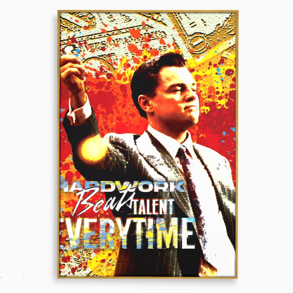Tablou Canvas Premium LuxCanva® B1027, Wall Street ,  Decorativ, Film American, DiCaprio, Motivational, Culori Vibrante