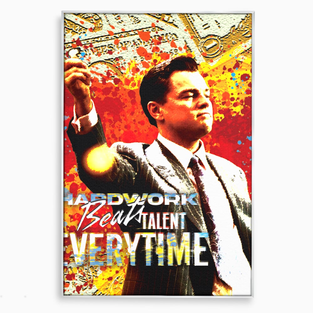 Tablou Canvas Premium LuxCanva® B1027, Wall Street ,  Decorativ, Film American, DiCaprio, Motivational, Culori Vibrante