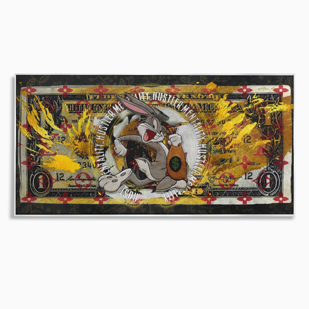 Tablou Canvas Premium, LuxCanva® B1028, Dolar Bugs Bunny, Decorativ, Animatie, Dolari, America, Culori Vibrante