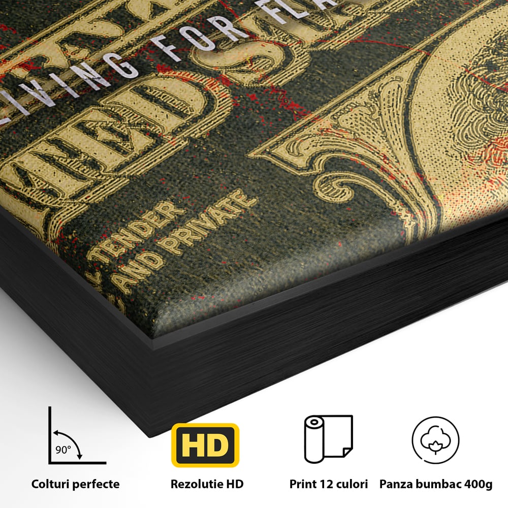 Tablou Canvas Premium LuxCanva® B1031, Living For Flawless , Decorativ, Inspirational, Viata, Motivational, Culori Vibrante