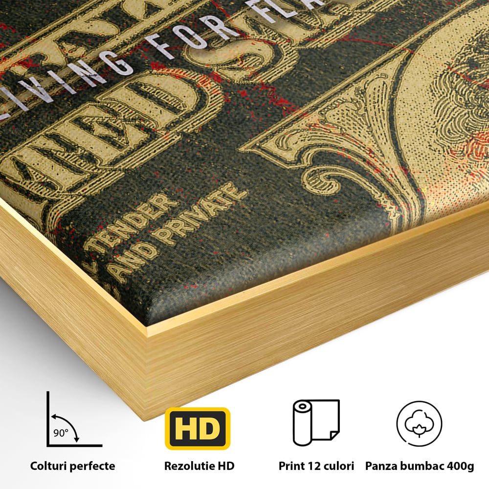 Tablou Canvas Premium LuxCanva® B1031, Living For Flawless , Decorativ, Inspirational, Viata, Motivational, Culori Vibrante