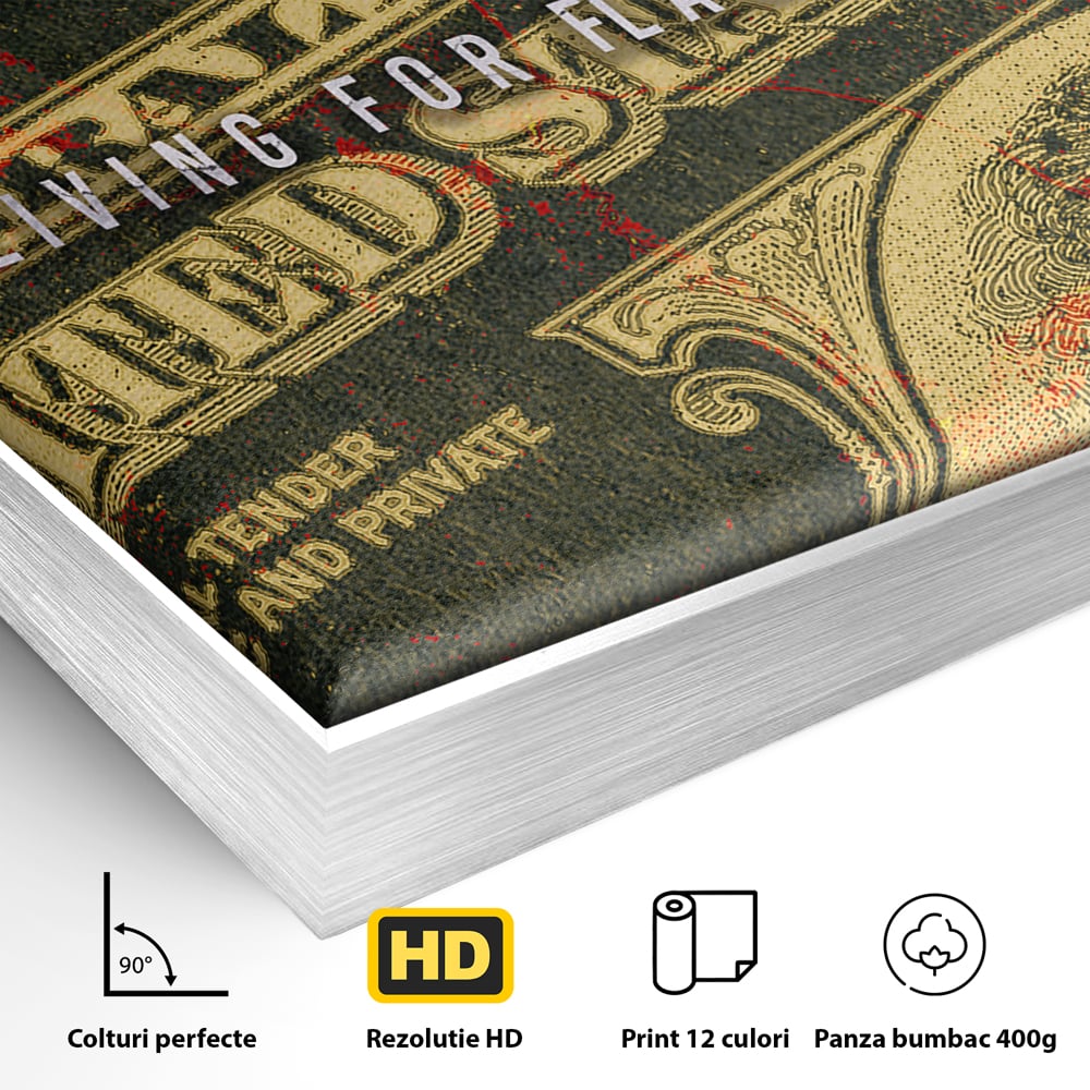 Tablou Canvas Premium LuxCanva® B1031, Living For Flawless , Decorativ, Inspirational, Viata, Motivational, Culori Vibrante