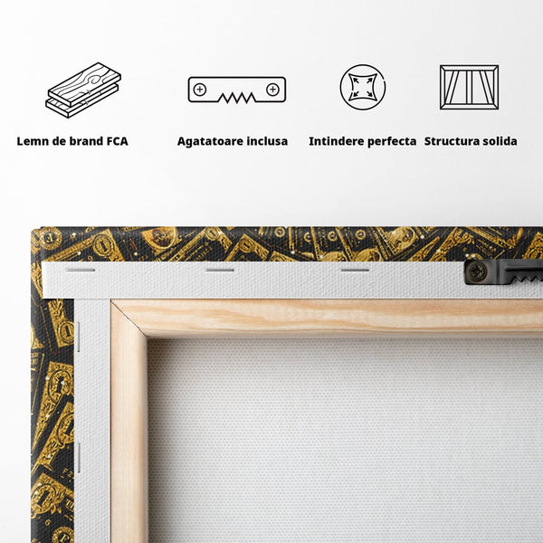 Tablou Canvas Premium LuxCanva® B1034, George Washington , Decorativ, Presedinte, America, Dolari, Culori Vibrante