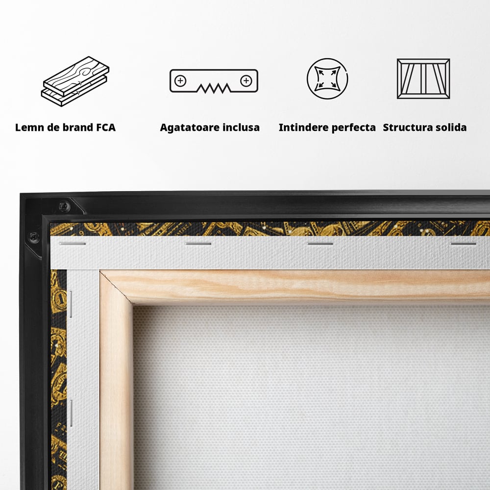Tablou Canvas Premium LuxCanva® B1034, George Washington , Decorativ, Presedinte, America, Dolari, Culori Vibrante