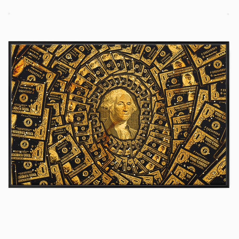 Tablou Canvas Premium LuxCanva® B1034, George Washington , Decorativ, Presedinte, America, Dolari, Culori Vibrante