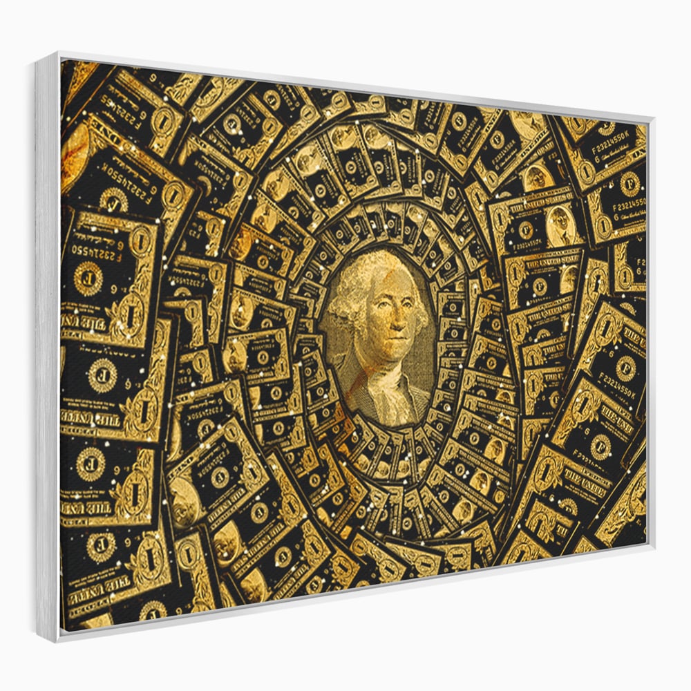 Tablou Canvas Premium LuxCanva® B1034, George Washington , Decorativ, Presedinte, America, Dolari, Culori Vibrante