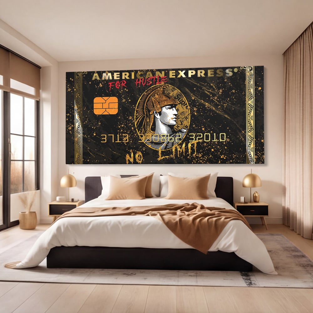 Tablou Canvas Premium LuxCanva® B1036, No Limit , Decorativ, Card, Banca, Finante, Culori Vibrante