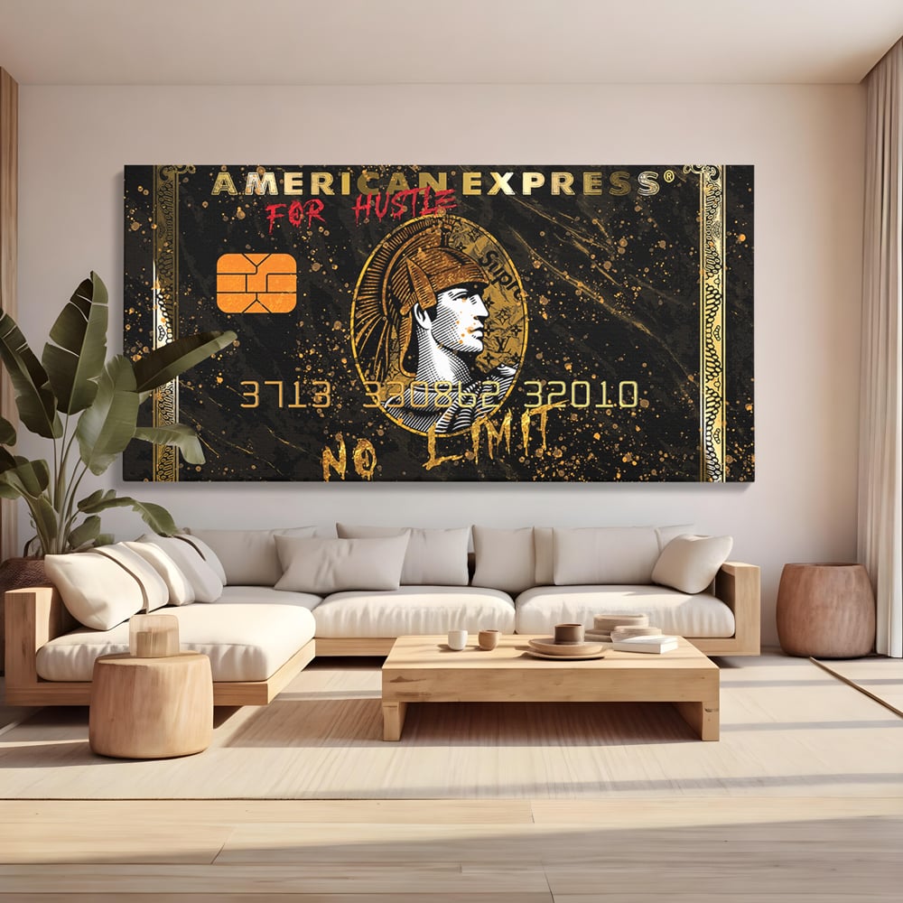 Tablou Canvas Premium LuxCanva® B1036, No Limit , Decorativ, Card, Banca, Finante, Culori Vibrante