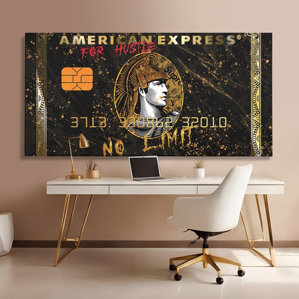 Tablou Canvas Premium LuxCanva® B1036, No Limit , Decorativ, Card, Banca, Finante, Culori Vibrante