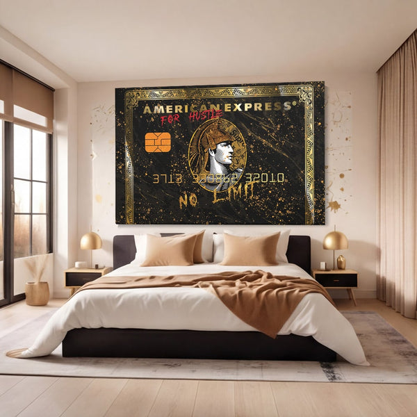 Tablou Canvas Premium LuxCanva® B1036, No Limit , Decorativ, Card, Banca, Finante, Culori Vibrante