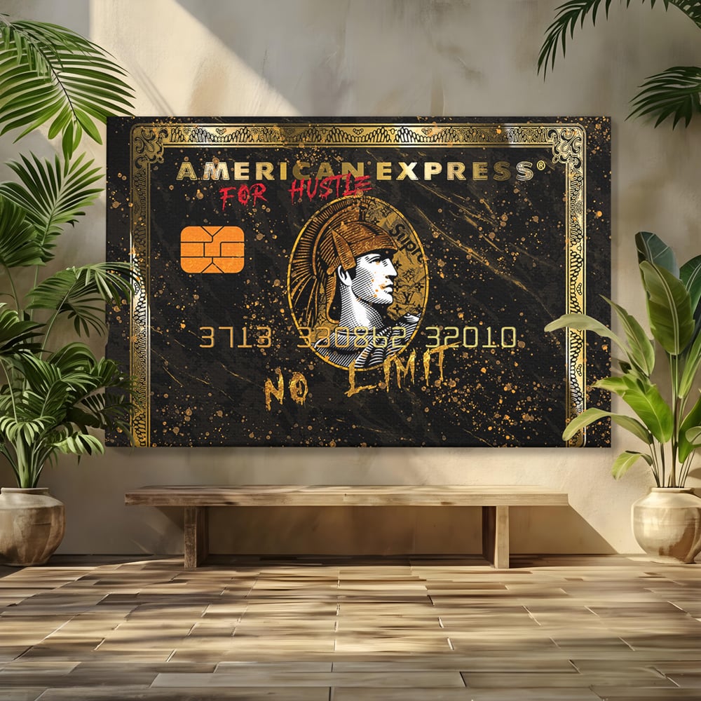 Tablou Canvas Premium LuxCanva® B1036, No Limit , Decorativ, Card, Banca, Finante, Culori Vibrante