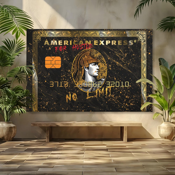 Tablou Canvas Premium LuxCanva® B1036, No Limit , Decorativ, Card, Banca, Finante, Culori Vibrante
