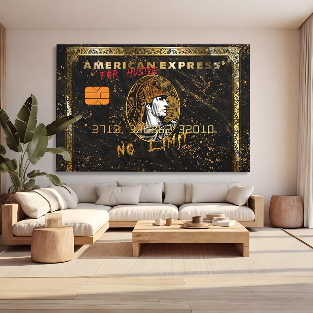 Tablou Canvas Premium LuxCanva® B1036, No Limit , Decorativ, Card, Banca, Finante, Culori Vibrante