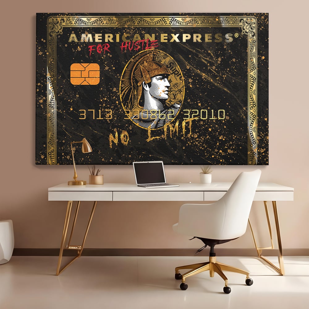 Tablou Canvas Premium LuxCanva® B1036, No Limit , Decorativ, Card, Banca, Finante, Culori Vibrante