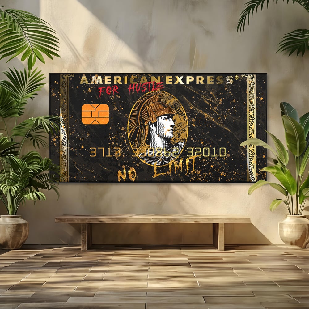 Tablou Canvas Premium LuxCanva® B1036, No Limit , Decorativ, Card, Banca, Finante, Culori Vibrante